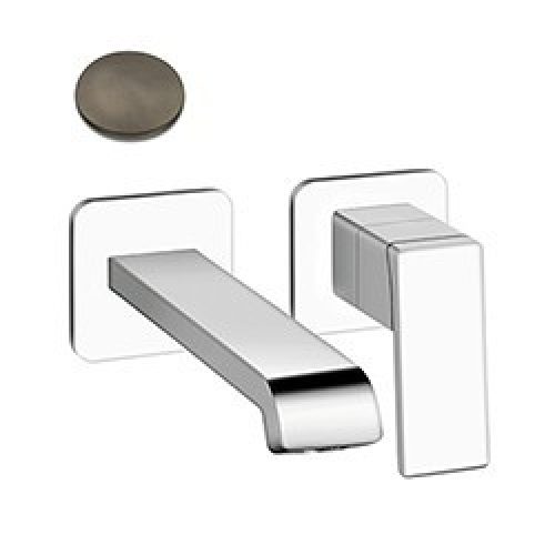 LAVABO MURAL REGULAR QUADRI S 2 TROUS BEC 18 METAL BROSSE EX QS267 – CRISTINA ONDYNA QS25777