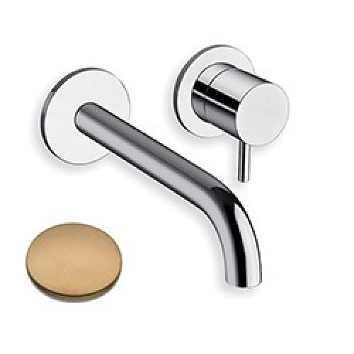 LAVABO MURAL TRIVERDE 2 TROUS BEC 18 CM OR ROSE BROSSE EX TV277 – CRISTINA ONDYNA TV25734