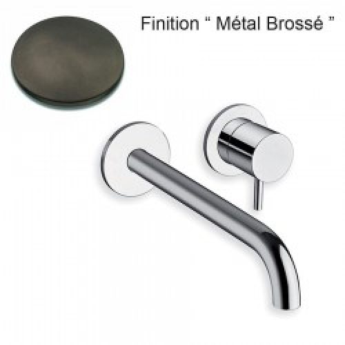 LAVABO MURAL TRIVERDE 2 TROUS BEC 22.5 CM METAL BROSSE – CRISTINA ONDYNA TV25977