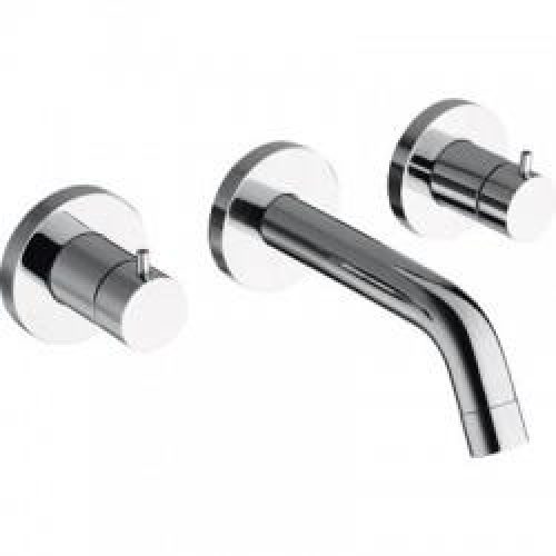 LAVABO MURAL TRIVERDE 3 TROUS ENCASTRE CHROME+ Vidage Up&Down – CRISTINA ONDYNA PI23251