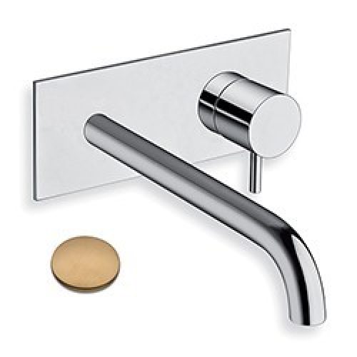 LAVABO MURAL TRIVERDE AVEC PLAQUE BEC 22.5 CM OR ROSE BROS EX TV27851 – CRISTINA ONDYNA TV25834