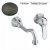 LAVABO MUSEO MURAL 2 TROUS ENCASTRE METAL BROSSE + Vidage Up&Down – CRISTINA ONDYNA MU11477