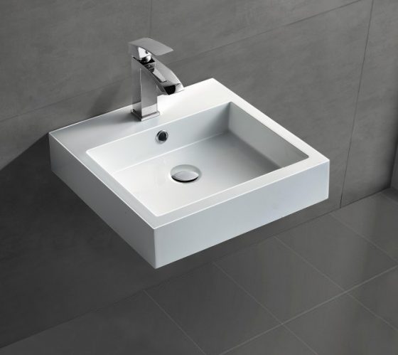 Lavabo à poser ou à suspendre BS6050 – 45 x 45 x 12,5cm