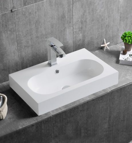 Lavabo à poser ou à suspendre BS6051 – 59 x 37 x 14,5cm