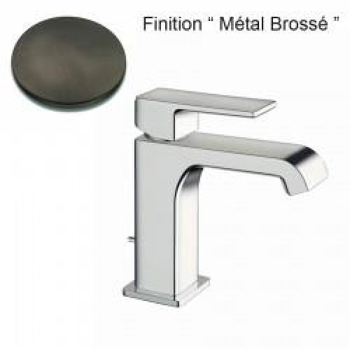 LAVABO QUADRI S MITIGEUR METAL BROSSE + VIDAGE – CRISTINA ONDYNA QS22177