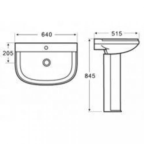 Lavabo sur colonne Venice