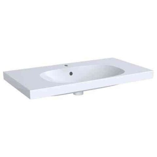 Lavabo Sur Meuble Geberit Acanto Montage Facile Avec Plan De Toilette 900x168x482mm Blanc
