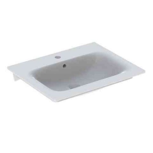 Lavabo Sur Meuble Geberit Renova Plan 1 Trou Trop Plein Blanc