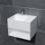 Lavabo à suspendre avec espace de rangement PB2158 en pierre solide  (Solid Stone)  – 60 x 46 x 45 cm – blanc mat