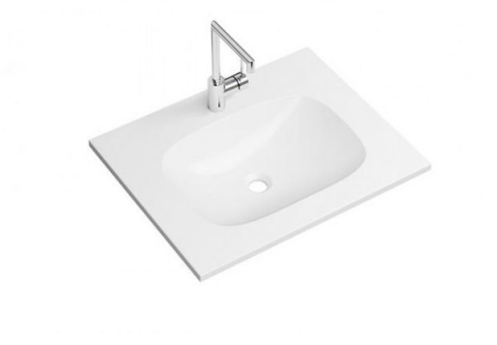 Lavabo Suspendu Hewi avec robinet 658 mm Blanc Alpin 950.19.031