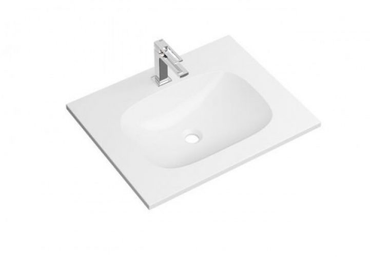 Lavabo Suspendu Hewi avec robinet 658 mm Blanc Alpin 950.19.032
