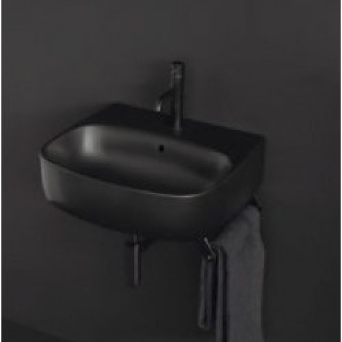 LAVABO SUSPENDU NOLITA AVEC PLAGE 50X45 BLACK – CRISTINA ONDYNA NOLI5013