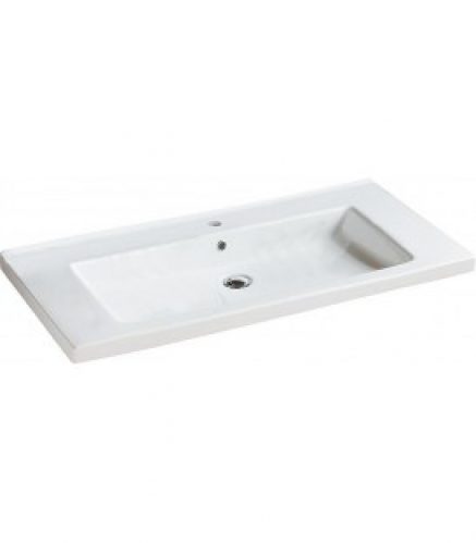 Lavabo &lsquo;TRENDY&rsquo; lxHxP910x115x510mm avec 1 trou pour robinetterie