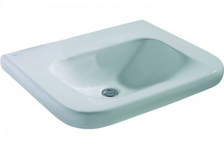 Lave Main Rond Ideal Standard Contour 21 PMR 600 mm sans trou de robinetterie / sans trop plein, ave