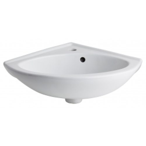 Lave mains d&rsquo;angle en porcelaine blanc