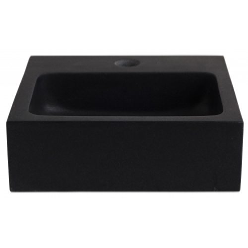 Lave mains droit en pierre naturelle noir