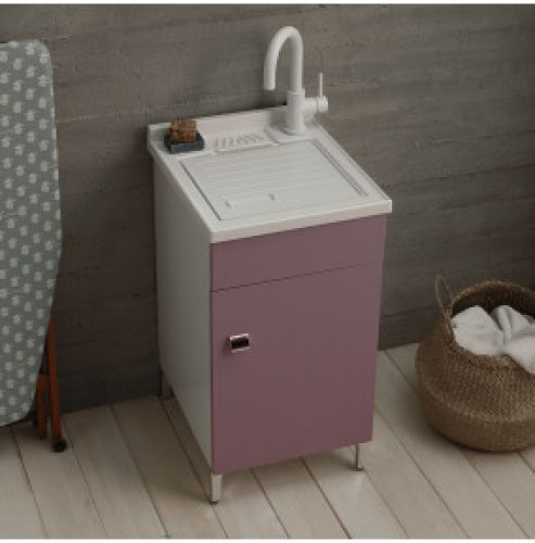 LAVE-MAINS MEUBLE LAVABO SUR PIEDS 45×50 VIOLET PASTEL