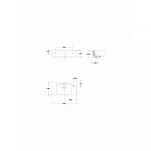 Lave-mains à poser Emma Square 50 x 25 cm