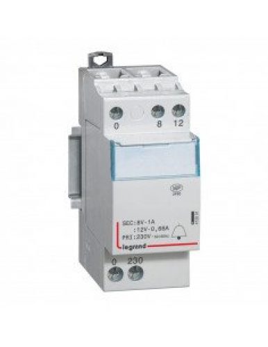LEGRAND – Transformateur pour sonnerie – 230 V / 12-8 V – 8 VA – 2…