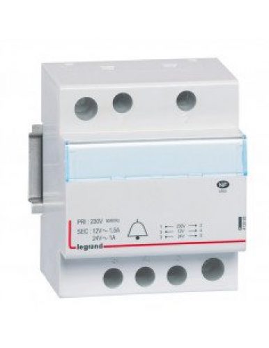 LEGRAND – Transformateur pour sonnerie – 230 V / 24-12 V – 24-18 VA…