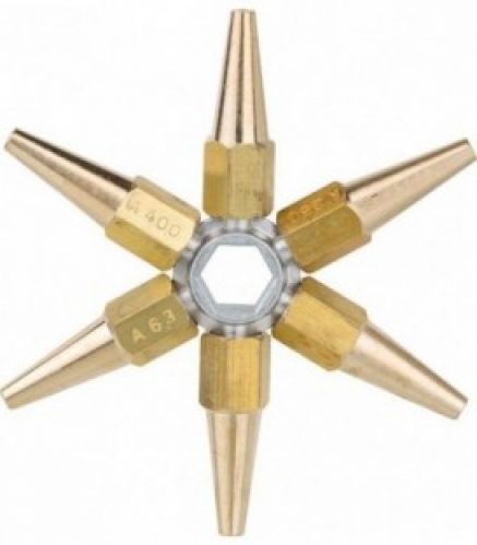 Ligne de gicleur pour chalumeau gaz 6 buses, 100/160/200/250/315/400 l/h