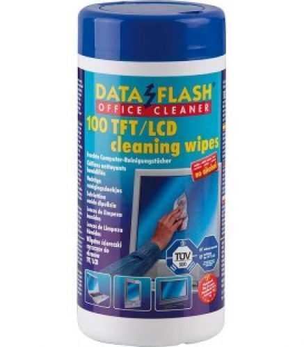 Lingettes de nettoyage pour Ecrans 100 lingettes humides sans alcool – antistatiques