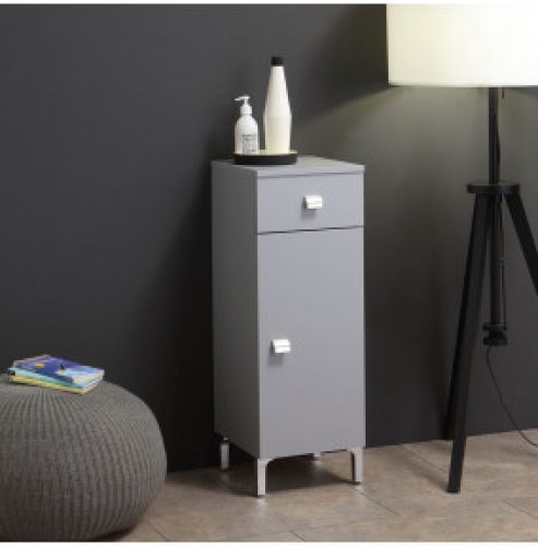 ÉLÉMENT DE SOL CM 31,5 H.88 AVEC PORTE ET TIROIR EN GRIS PASTEL EASY