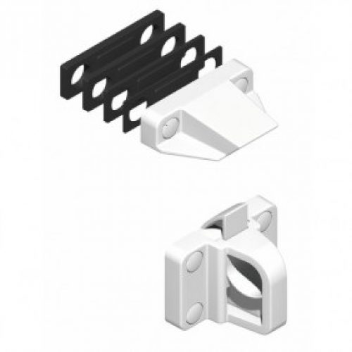 Loqueteau composite pour châssis PVC blanc