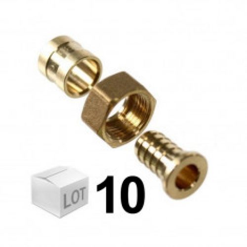 Lot de 10 Raccords PER à glissement Femelle écrou libre DISPONIBLE en 5 MODELES