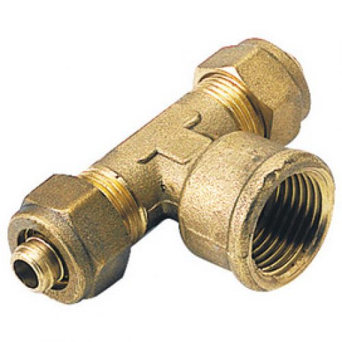 Lot de 10 Té PER Compression Ø16  F1/2 »(15/21)