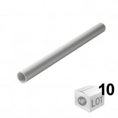 Lot de 10 Tubes PVC blanc NF diamètre 40 mm – 2 mètres – Nicoll