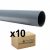 Lot de 10 Tubes PVC évacuation NF-Me prémanchonné – diamètre 100 mm – 4 mètres