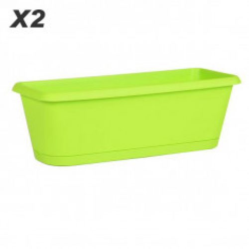 Lot de 2 jardinières Chorus 48,8 x 18,8 x 16,1cm – 9,4L