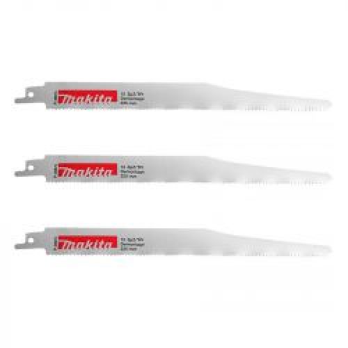 Lot De 3 Lames De Scie Sabre Makita P 46975 Bi Metal Pour Coupe Droite Acier Et Bois Avec Reste Metal 225 Mm