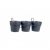 Lot de 3 pots TOSCANE – Gris anthracite