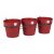 Lot de 3 pots TOSCANE – Rouge rubis