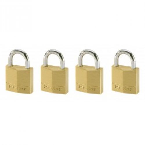 Lot de 4 cadenas à clé s’entrouvrant – laiton massif de 30 mm de large