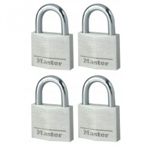 Lot de 4 cadenas à clé s’entrouvrants – 40mm de large – aluminium massif