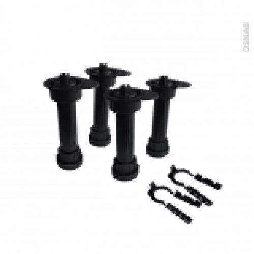 Lot De 4 Pieds Plastique Pour Meuble De Cuisine Sachet N1 A Frapper Sokleo