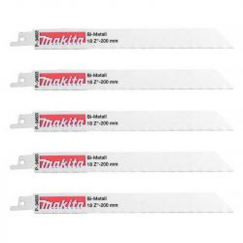 Lot De 5 Lames De Scie Sabre Makita P 04933 Bi Metal Flexible Pour Acier Et Inox 15 A 25 Mm 200 Mm