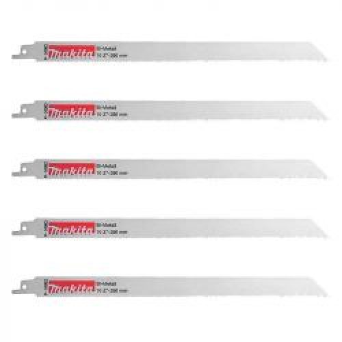 Lot De 5 Lames De Scie Sabre Makita P 04983 Bi Metal Flexibles Pour Acier Et Inox 35 A 5 Mm