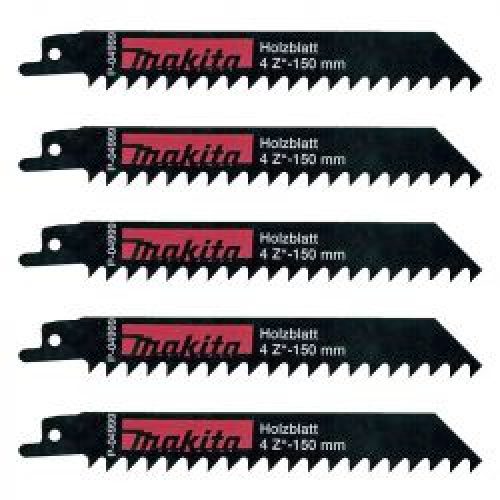 Lot De 5 Lames De Scie Sabre Makita P 04999 Pour Bois