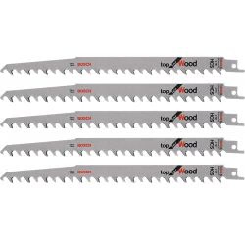 Lot De 5 Lames De Scie Sabre S 1542 K Bosch 2608650682 Pour Bois