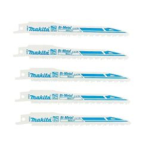 Lot De 5 Lames De Scie Sabre Super Express Makita B 05044 Pour Alu Plastique Bois Avec Clous