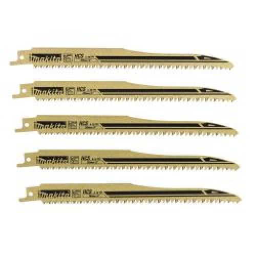 Lot De 5 Lames De Scie Sabre Super Express Makita B 05153 Pour Bois