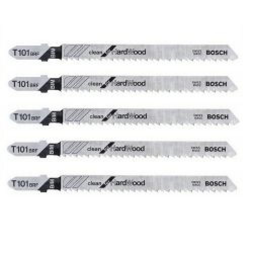 Lot De 5 Lames De Scie Sauteuse T 101 Brf Bosch 2608634235 Pour Bois Dur