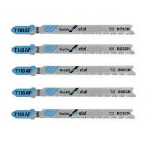Lot De 5 Lames De Scie Sauteuse T 118 Af Bosch 2608634505 Pour Metal