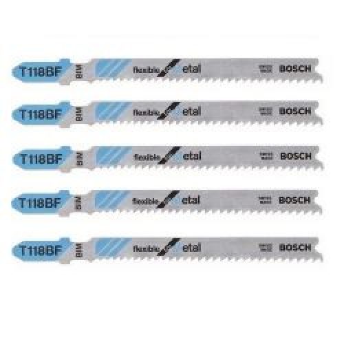 Lot De 5 Lames De Scie Sauteuse T 118 Bf Bosch 2608634503 Pour Metal