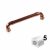 Lot de 5 poignées de meuble cuivre « Industriel » – Entraxe 128 cm Ø12 – Arcanaute