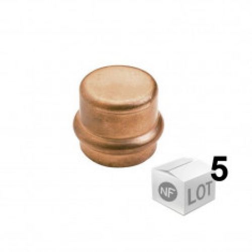 Lot de 5 raccords cuivre à sertir Ø14 ou Ø16 ou Ø28mm – Bouchon Femelle